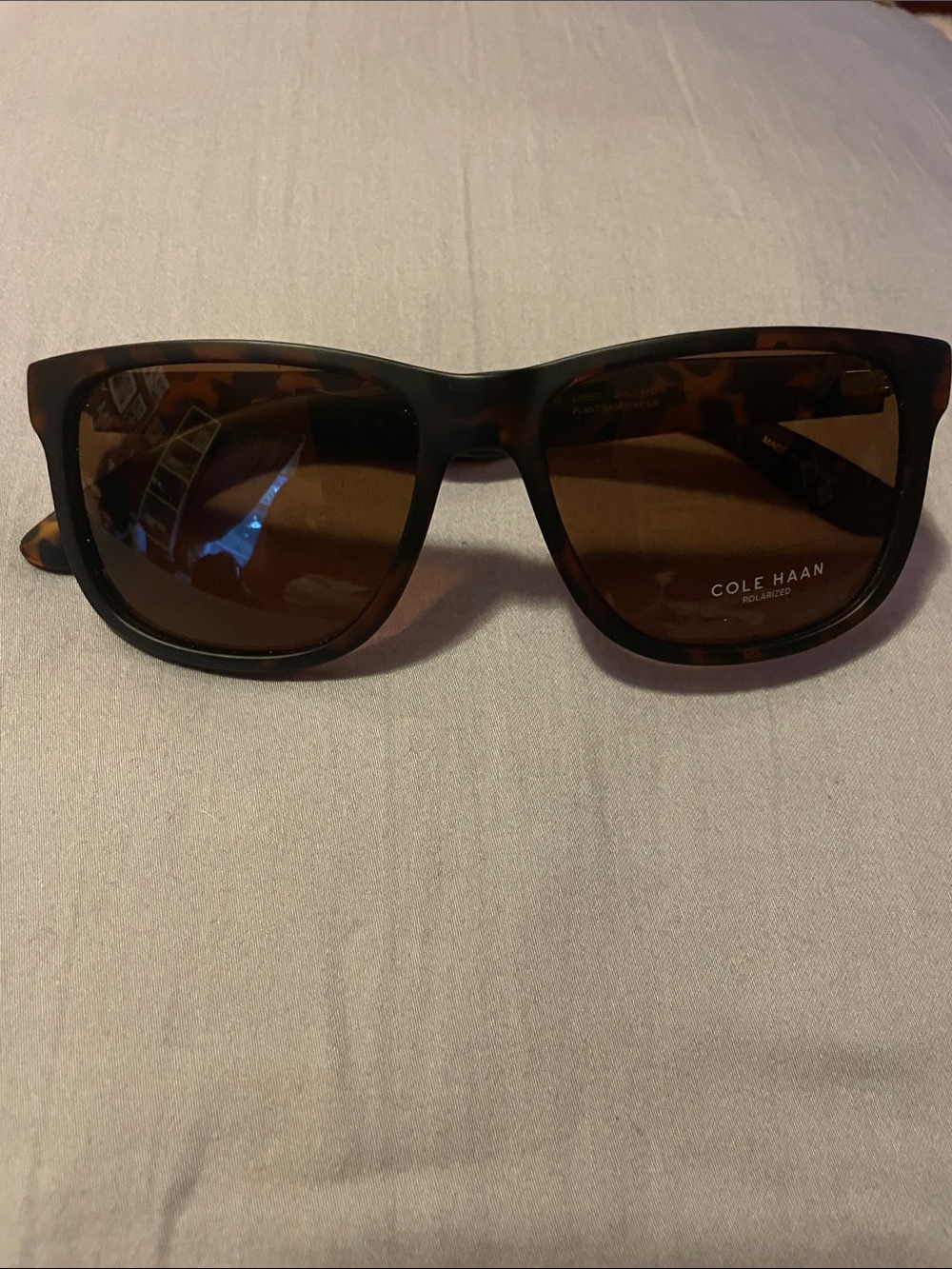 Cole Haan Tortoise Frame Sunglasses with Brown Lenses